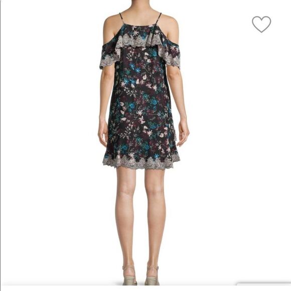 Parker thatcher crochet trim 100% silk mini dress💥 size S, NWT - Picture 2 of 11